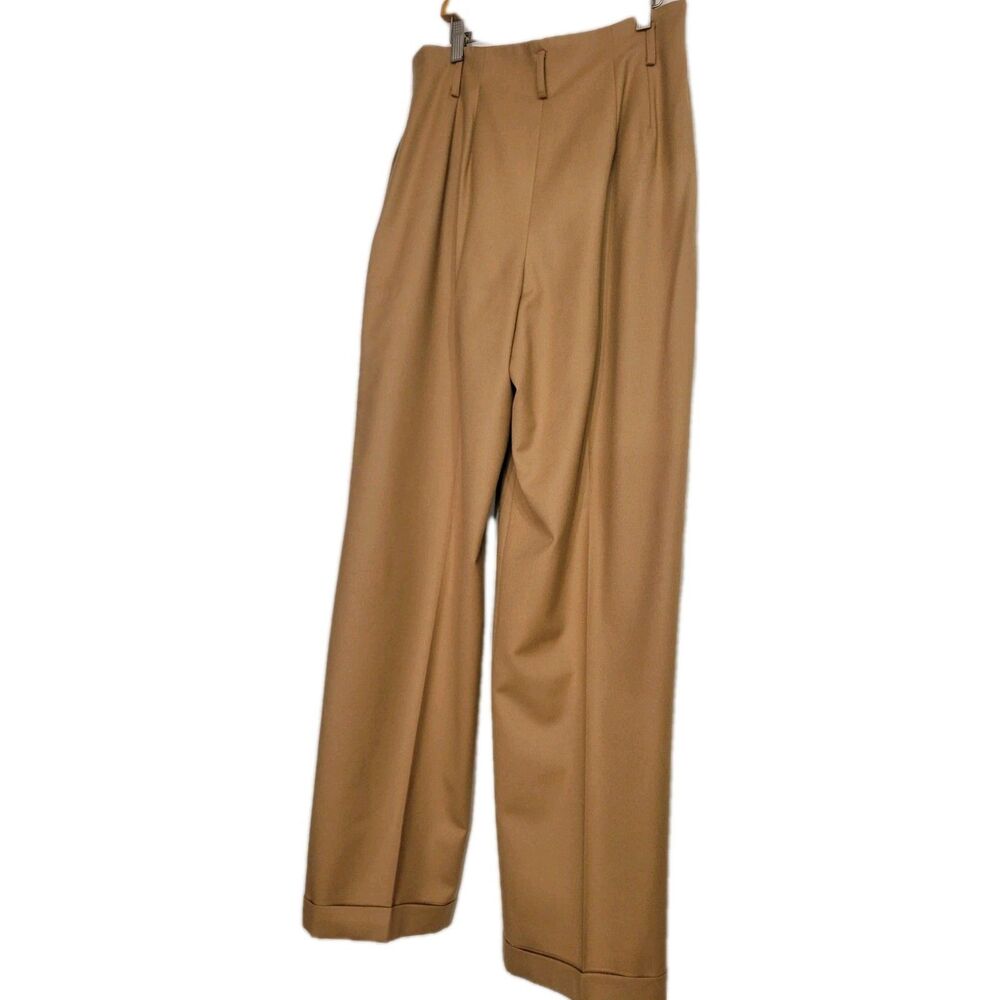Vintage Lord & Taylor Wool Pants Women's Size 10 Pleated Front High Waist Camel - Picture 5 of 14